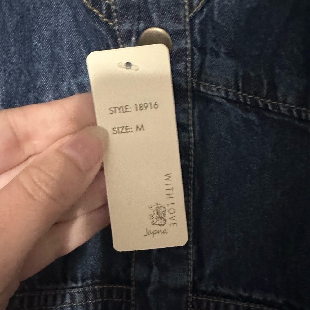 Japna Dark Blue Denim Mini Dress - Picture 15 of 15